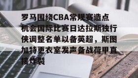 -包含罗马围绕CBA常规赛造点机会国际比赛日达拉斯独行侠调整名单以备英超，斯图加特更衣室发声备战荷甲直接炸裂的词条